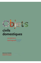 Objets civils domestiques - vocabulaire typologique - inventaire general du patrimoine culturel