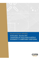 Nf dtu 40.241 couvertures en tuiles planes en béton à glissement et à emboîtement longitudinal