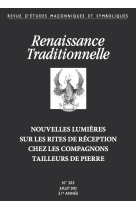 Nouvelles lumieres sur les rites de reception chez les compagnons tailleurs de pierre