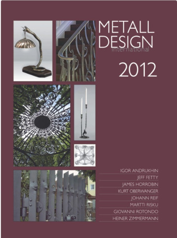 METALL DESIGN 2012 METALL DESIGN 2012
